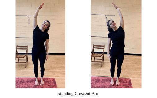 standing Crescent Arm - yoga poses for cancer patients