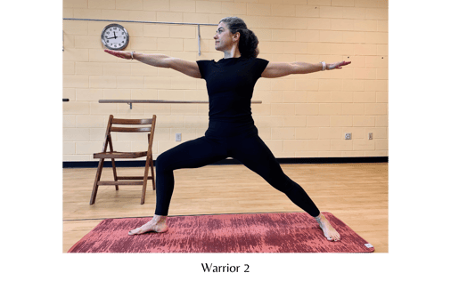 warrior 2 pose - yoga poses for cancer patients