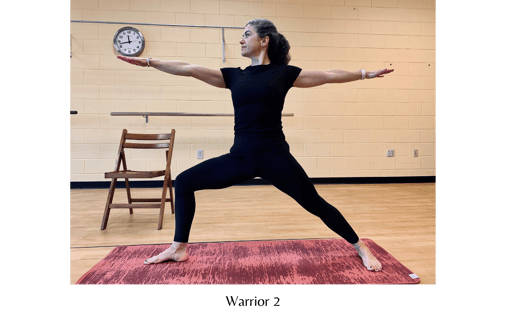 warrior 2 pose - yoga poses for cancer patients